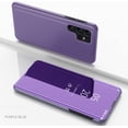 thumbnail image 2 of Mirror Case for Samsung Galaxy S23 Ultra (NOT S23) Support Wireless Charging, Smart Clear View Cover Ultra Thin with Kickstand Flip Phone Case for Samsung Galaxy S23 Ultra 5G QH Purple, 2 of 10