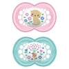 MAM Nature Pacifier, 6-16 Months, Girl, 2 Pack