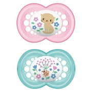 MAM Nature Pacifier, 6-16 Months, Girl, 2 Pack