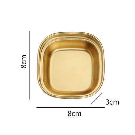 

Stainless Steel Sauce Dishes for Kitchen Restaurant Sushi Dipping Bowl Mini Condiment Appetizer Plates with Compartment