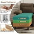 thumbnail image 6 of Gelloan 104.72" U Shaped Couch, 4 Seat Sectional with 4 Throw Pillows, High Dense Memory Foam with Double Chaise Lounge &Living Room Couch,Brown, 6 of 7