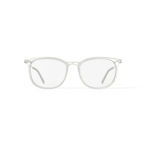 Walmart Men's MV003 Ademote Round Prescription Eyeglasses with Case, Crystal