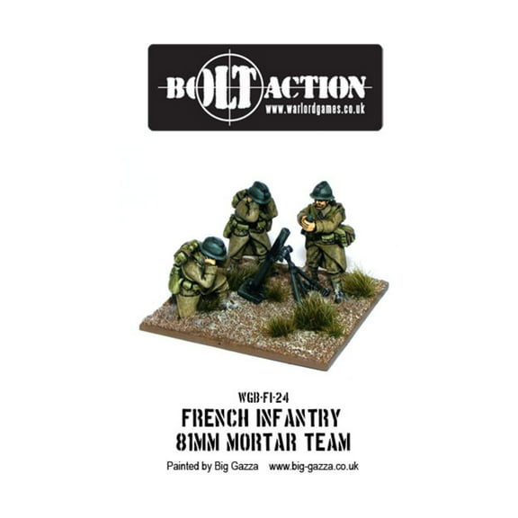 Warlord Games Early War French 81mm Mortar Team New