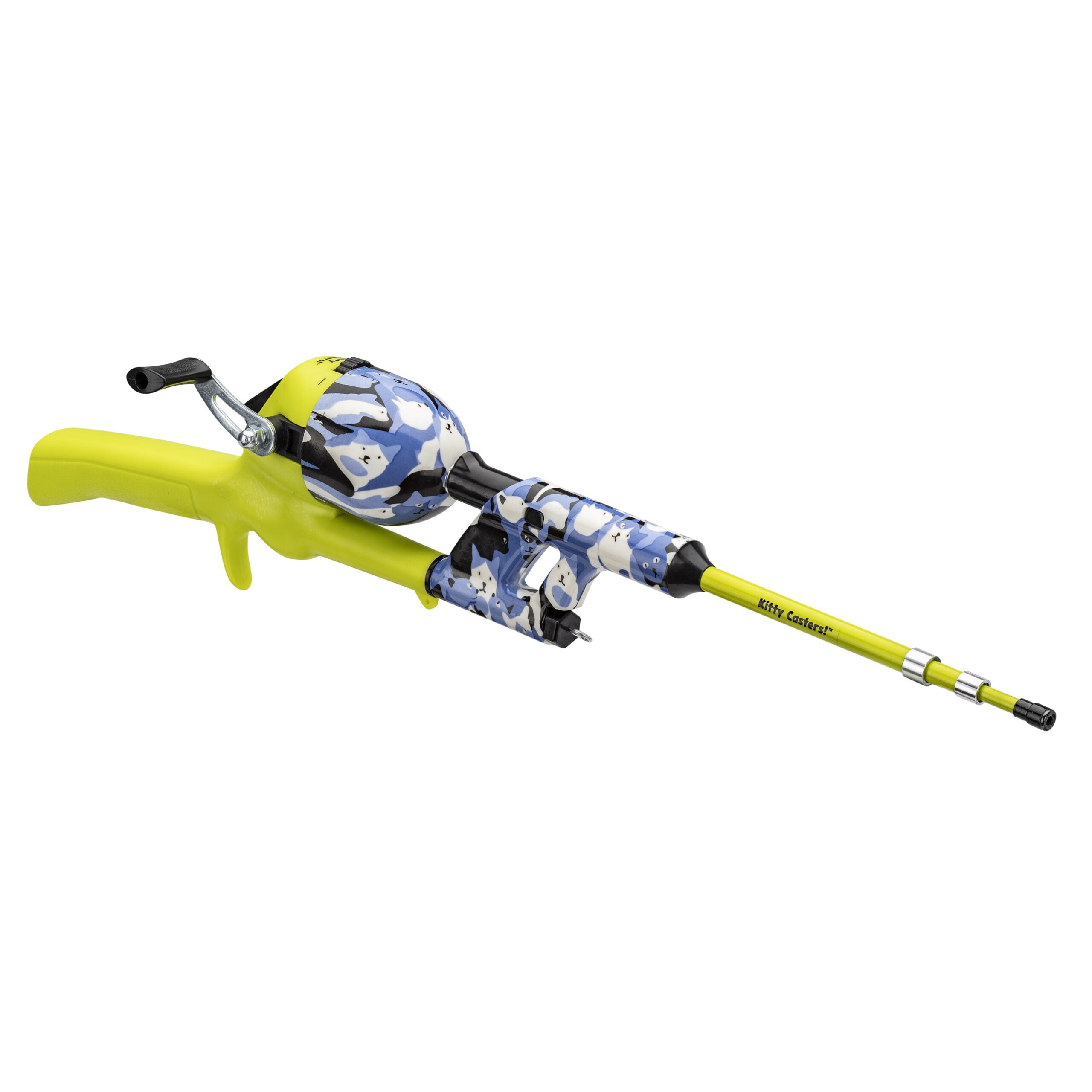 Kid Casters Cat Caster Toy Camo Tangle Free, Retractable & Easy to Store Includes 2 Teaser Toys