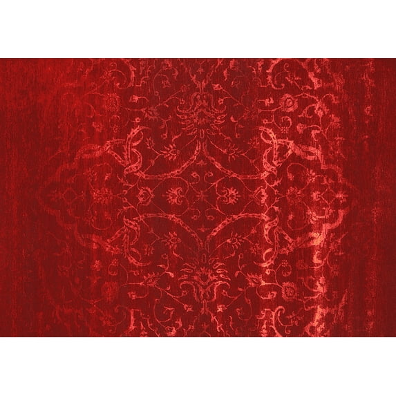 Ahgly Company Indoor Rectangle Oriental Orange Industrial Area Rugs, 2' x 5'