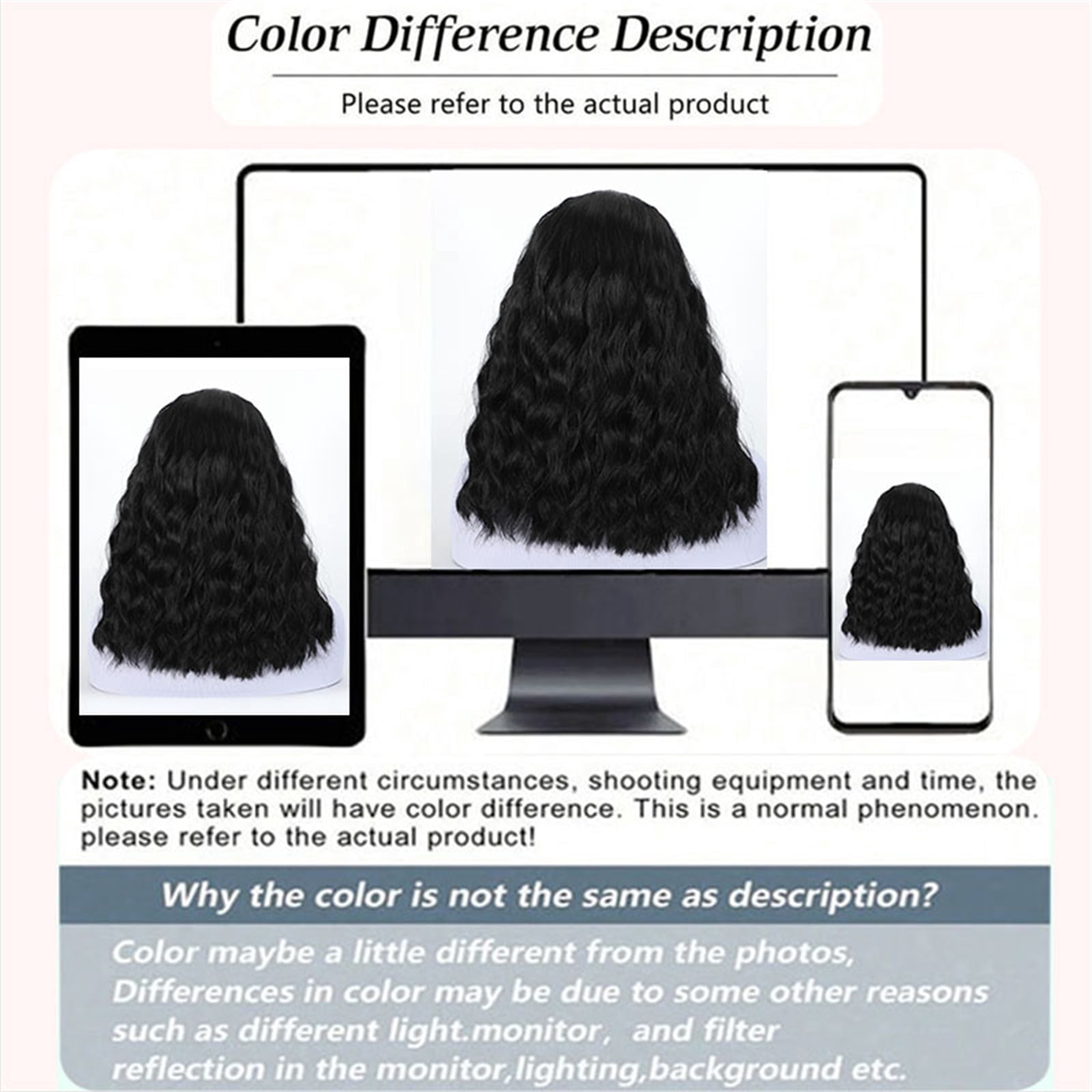 More Beautiful 14 Inch Wavy Lace Front Wig, 6 Inch Middle Part Natural Black Synthetic Wig for Women 1B#