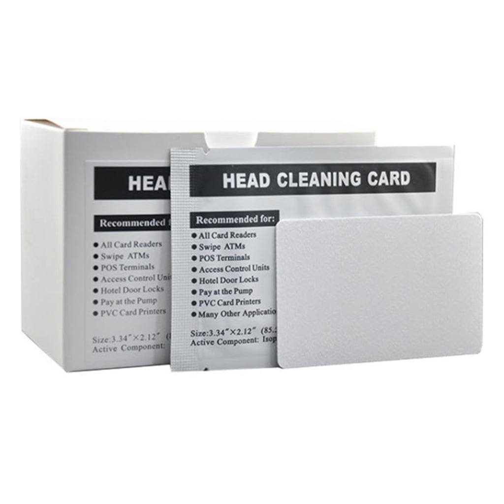 Partygee for Head Cleaning Card Dual Side Card Reader Cleaner for POS