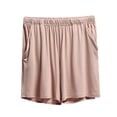 thumbnail image 2 of Inverlee Womens Modal Elastic Waist Shorts Loose Fit Casual Loungewear Pants Comfortable Daily Home Wear Bottoms Khaki XL, 2 of 5