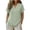 Green, variant on Women's Summer Cotton Linen Solid Color Button V Neck Loose Top, Casual Lightweight Short Sleeve Blouse Tee White XXL