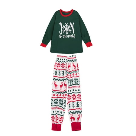 

Leutsin Christmas Parent-child Wear Fashion Snowflake Elk Print Family Pajamas Home Service Parent-child Suit Mom