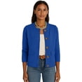 thumbnail image 4 of CIENVNSTG Cardigan Sweaters for Women Knit Button Down Jacket Long Sleeve Sweater Blazer Casual Cardigan Coats with Pockets Blue XL, 4 of 6