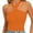 Orange, variant on Fashionable Solid Color Necked Top with Backless Knitted Design Alien Top Women Pajama Top 1x Womens Tops Backless Tops for Women Animal Printed Silk Tops for Women plus Size Top Baggy Shirts Women