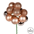 thumbnail image 2 of Vickerman 12" Cafe Latte Ball Ornament Christmas Pick, 4 per set, 2 of 2