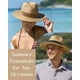 thumbnail image 4 of Sombrero para el sol FURTALK, sombrero de playa de paja Fedora, marrón, 4 of 8