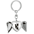 thumbnail image 1 of Black Woodpecer Animal Portrayal Heart Angel Wing Key Chain Holder, 1 of 3