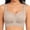 Beige, variant on Wireless Bras for Women No Underwire Supportive Mesh Crossover Bra Seamless Push Up Full Coverage Everyday Bralettes