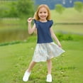 thumbnail image 6 of Mgmyaa Short Sleeve T-Shirt for Girls with Cute Flying Flutter Sleeves Summer 1/4 Sleeve Blouse Casual Ruffle Tee Tops, 6 of 8
