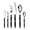 Black, variant on 6-Piece Premuim Stainless Steel Flatware Set, Black Handle with Rivets Silverware Set, Mirror Polished & Dishwasher Safe Cutlery