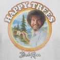 thumbnail image 3 of Teelocity Bob Ross Happy Trees White Short Sleeve Graphic Tee, 3 of 4