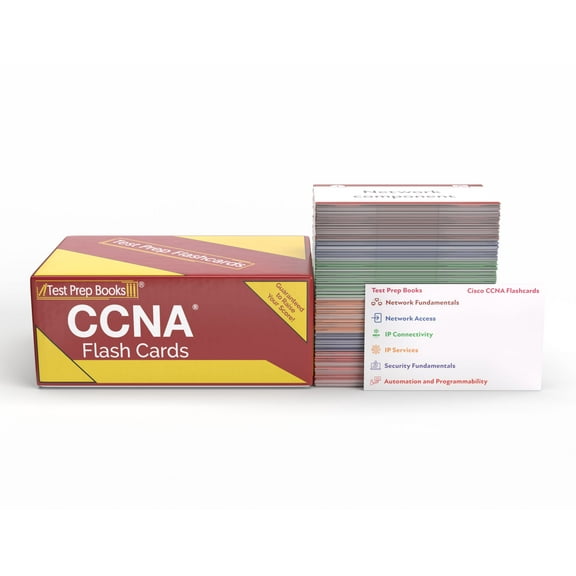 CCNA 200-301 Study Cards: Portable Exam Prep and Practice Test Questions for the Cisco CCNA Exam [Full Color Cards]