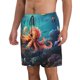 thumbnail image 2 of Balery Underwater Plant Octopus Traje de Baño Estilo Hawaiano para Hombre, Shorts de Secado Rápido con Bolsillos-Large, 2 of 6