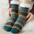 thumbnail image 7 of Monebena 1 Pairs Womens Slipper Fuzzy Socks Cute Fluffy Fleece Lined Men Socks Thicken Winter Warm Plush Cozy Soft Floor Socks M01, 7 of 7