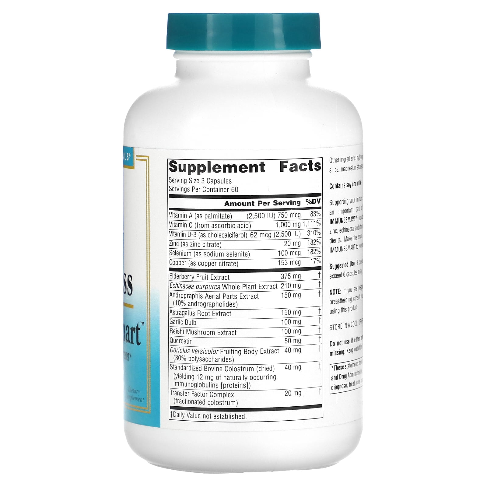 Source Naturals Wellness ImmuneSmart Core Daily Immune Support 180 Vegetarian Capsules