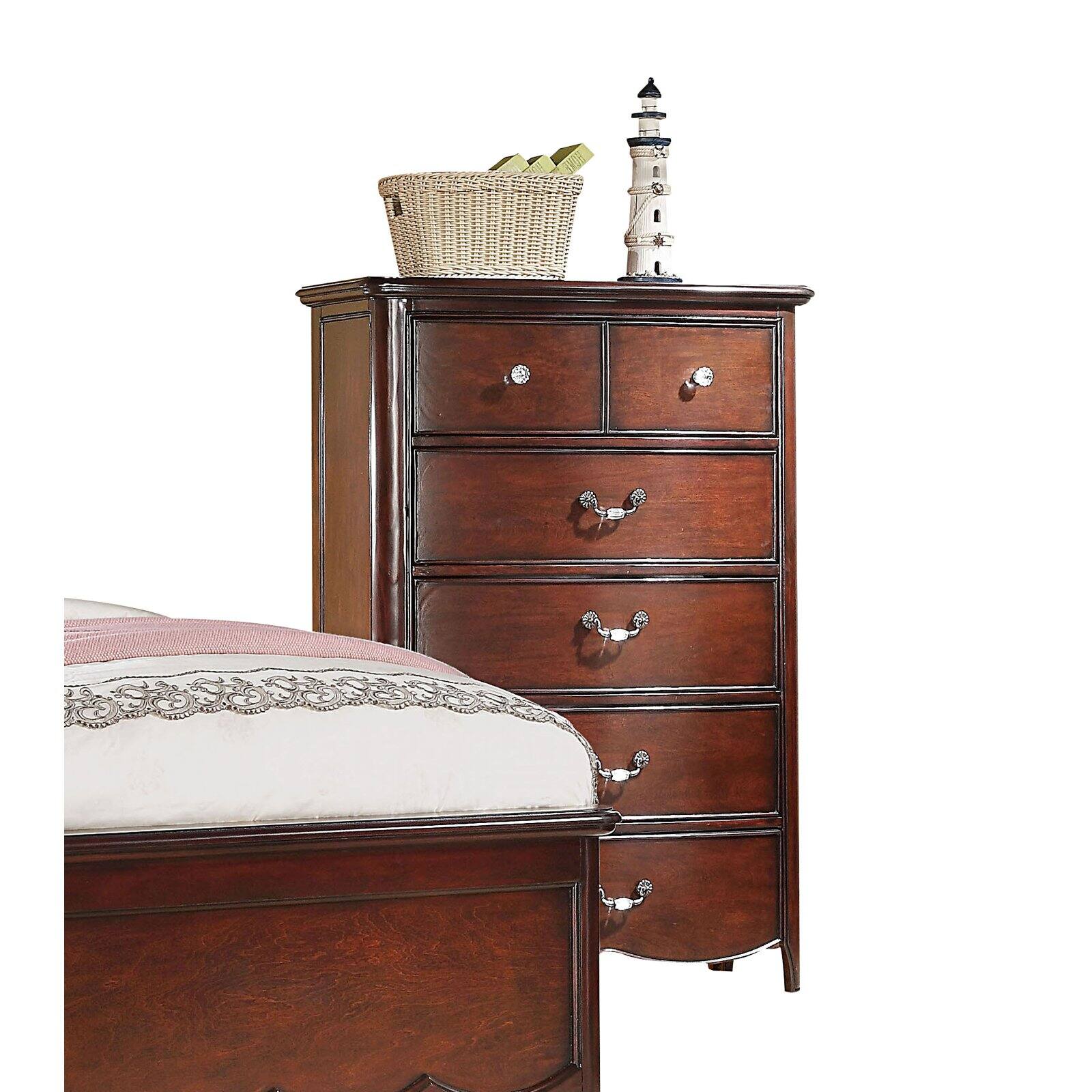 Acme Furniture Cecilie Cherry Chest with Six Drawers - image 2 of 2