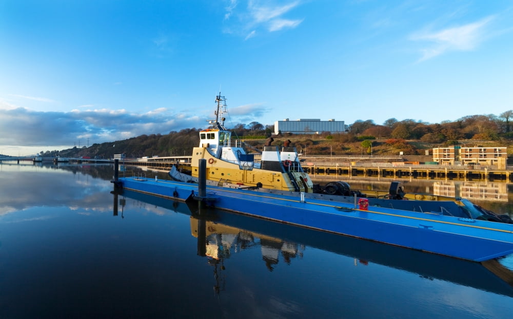 Tugboat Moored At T