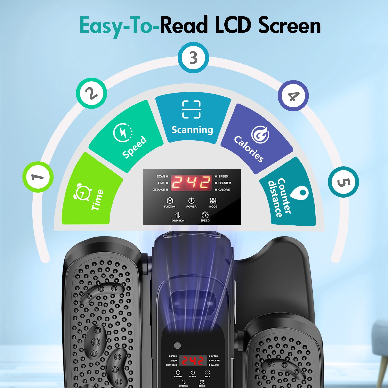 ALSO GO Under Desk Elliptical, Electric Leg Exerciser While Sitting for Seniors, Fully Assembled Motorized Ellipse Leg Exerciser, Seated Mini Elliptical with 12 Adjustable Speed Levels