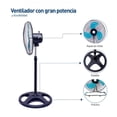 thumbnail image 3 of Ventilador 18 Pulgadas Negro Pedestal, Piso, Pared 3 En 1 Aspas Plateado Diámetro 18 Frecuencia 50 Hz/60 Hz Material De Las Aspas Metal, 3 of 4