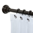 thumbnail image 3 of Better Homes & Gardens Wave Finial No Rust 43” to 72” Adjustable Tension Shower Curtain Rod, Bronze, 3 of 8