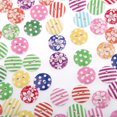 thumbnail image 2 of 100 Piezas Botones Redondos de Madera para DIY Y Scrapbooking Mezcla de Colores Material Natural Perfectos para Manualidades Costura Decoración de yo, 2 of 9