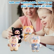 Cat Party Plush Blind Box, Kawaii Animal Series, 1 PCS Adorable Collectible Mystery Plush toys, Cute Soft Stuffed Figures Birthday Gifts for Kids Adults (1 of 7 Possible Styles)