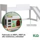 thumbnail image 2 of Cama Individual Resbaladilla Tobogán Mini Loft KingsHouse blanco Matrimonial, 2 of 7