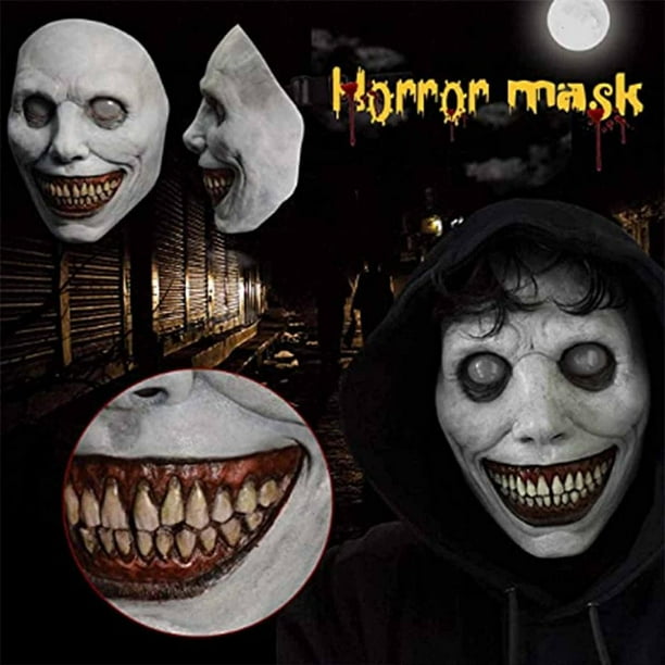 Máscara espeluznante de Halloween Demonios sonrientes Horror Cara malvada Fiesta Cosplay Props
