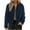 Navy, variant on Coorders Women's Faux Suede Cropped Jacket with Pockets, Women's Casual Heavyweight Bottom Down Suede Jackets Coats ,Women's Plus Blue,Size S