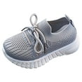 thumbnail image 6 of Dakaela Toddler Baby Boy Girl Shoes Breathable Mesh Tennis Walking Sneakers Little Kids Barefoot Slip on Sock Shoes Grey Size 10, 6 of 7