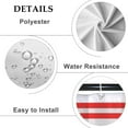 thumbnail image 5 of Striped Shower Curtain for Bathroom Minimalism Style Shower Curtain Set Red and White Stripes Shower Curtains Dormitory Cubicle Waterproof Fabric Shower Curtain with Hooks 72x72 Inches, 5 of 6