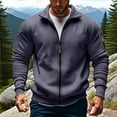 thumbnail image 2 of Txeol Dark Gray Tactical Jackets for Men Full Zip Workout Sweatshirts Athletic Gym Outdoor Jacket with Pockets,S, 2 of 5