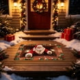 thumbnail image 6 of AURIGATE Christmas Doormat, 23.6x15.7 in Polyester Christmas Entryway Mat with Santa Design for Indoor Outdoor Home Decor, 6 of 6