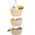 thumbnail image 7 of LEEYNEER 3 Tier Hanging Baskets  Hanging Fruit Baskets  Over The Door Hanging Baskets Large Wall Basket  Storage Organizer Basket for Nursery Living Room Bedroom Kitchen, 7 of 7