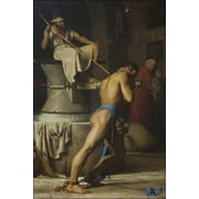 24"x36" Gallery Poster, Samson in the Treadmill bible story by Carl Heinrich Bloch 1863