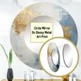 thumbnail image 3 of Designart "Gilded Winter Serenity" Winter Landscape Rund Mirror For Wall Decor - Large Beige Round Printed Mirror -Traditional Round Living Room Mirror - 23" x 23", 3 of 6