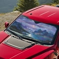 thumbnail image 5 of Xixirimido Car Windshield Sun Shade Sun Visor for Front Window Sunshade Block UV Rays Universal Fit Truck SUV Van Auto Accessories, Fantasy Mountain Lake, 5 of 8