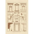 thumbnail image 2 of Buhlmann, J. 13x18 Gold Ornate Wood Framed with Double Matting Museum Art Print Titled - Windows of Palazzo Non Finito, Palace and House at Rome, 2 of 4