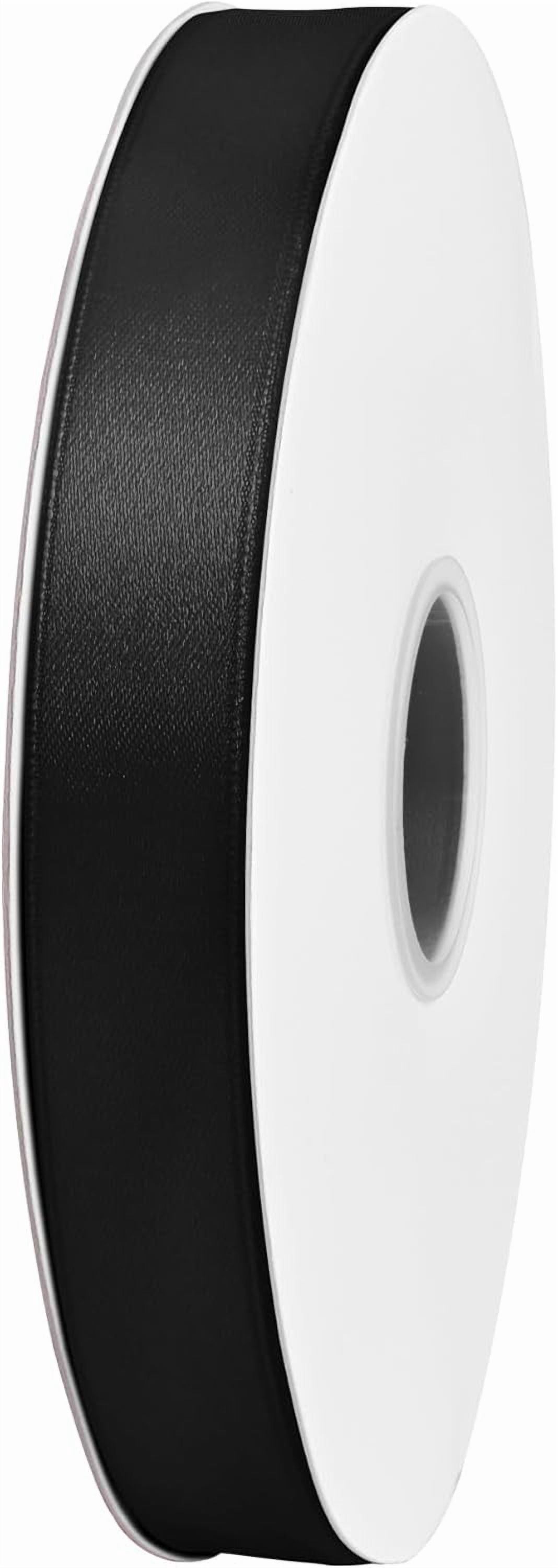 Double Face 3/4 inch Wide 100 Yards Black Satin Ribbon for Gift Wrapping for Weddings Bouquet Balloons Sewing Hair Bow