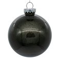 thumbnail image 2 of Vickerman N211584 6 in. Gunmetal Glitter Clear Ball - 4 per Bag, 2 of 3