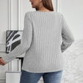 thumbnail image 4 of BSDJILFG Plus Size Shirts for Women Long Sleeve Knit Sweater Dressy Soft Ribbed Knit V-Neck Pullover Blouse ,XL-5XL, 4 of 7