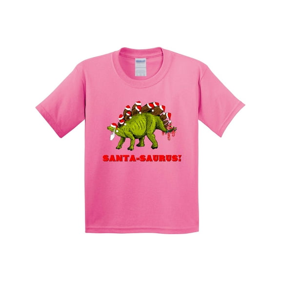 Inktastic Santa-saurus Christmas Dinosaur Youth T-Shirt